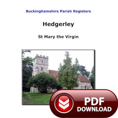 Buckinghamshire, Hedgerley Parish Registers - PDF Download