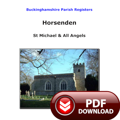 Buckinghamshire, Horsenden Parish Registers - PDF Download
