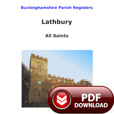 Buckinghamshire, Lathbury Parish Registers - PDF Download