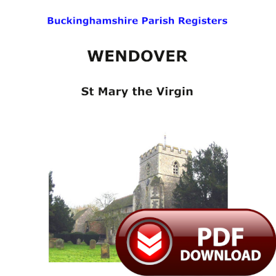 Buckinghamshire, Wendover Parish Registers - PDF Download