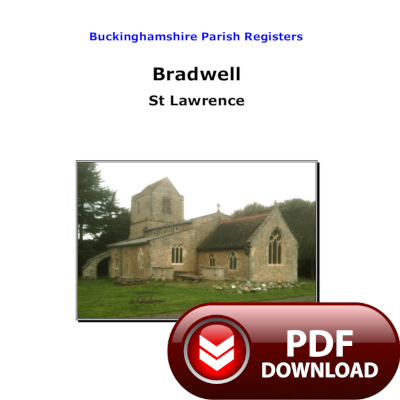 Buckinghamshire, Bradwell Parish Registers