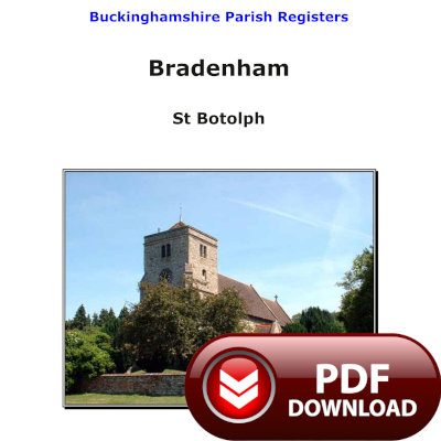 Buckinghamshire, Bradenham Parish Registers - PDF Download