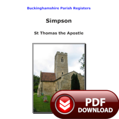 Buckinghamshire, Simpson Parish Registers - PDF Download