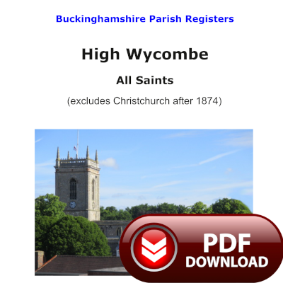 Buckinghamshire High Wycombe Parish Registers - PDF Download