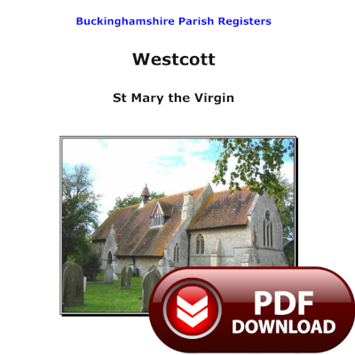Buckinghamshire, Westcott Parish Registers - PDF Download