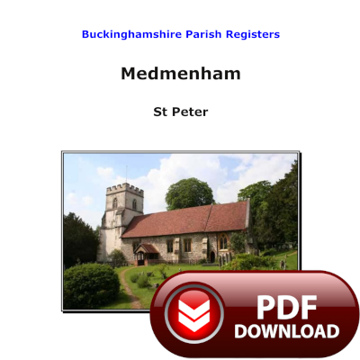 Buckinghamshire, Medmenham Parish Registers - PDF Download