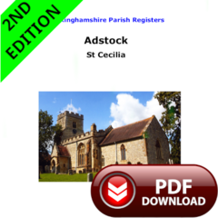 Buckinghamshire, Adstock Parish Registers 2nd Ed