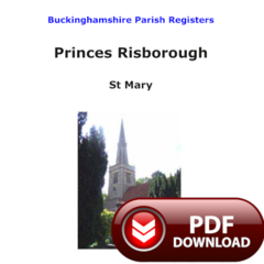 Buckinghamshire Princes Risborough Parish Registers - PDF Download