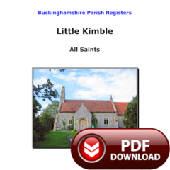 Buckinghamshire, Little Kimble Parish Registers - PDF Download