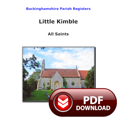 Buckinghamshire, Little Kimble Parish Registers - PDF Download