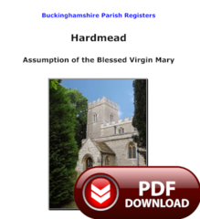Buckinghamshire, Hardmead Parish Registers - PDF Download