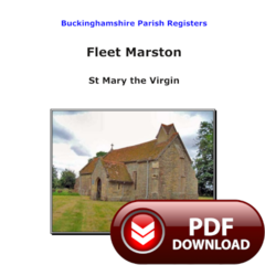 Buckinghamshire, Fleet Marston Parish Registers - PDF Download