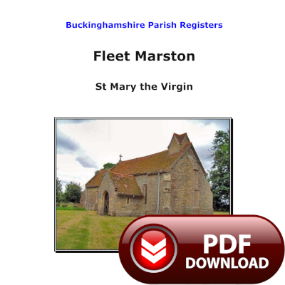 Buckinghamshire, Fleet Marston Parish Registers - PDF Download