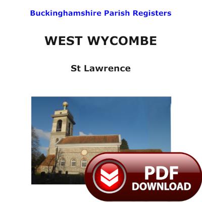 Buckinghamshire, West Wycombe Parish Registers - PDF Download