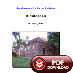 Buckinghamshire, Biddlesden Parish Registers - PDF Download