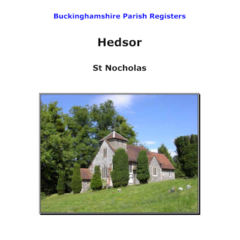 Buckinghamshire, Hedsor Parish Registers - PDF Download
