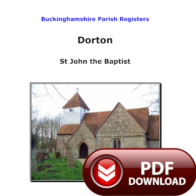 Buckinghamshire, Dorton Parish Registers - PDF Download
