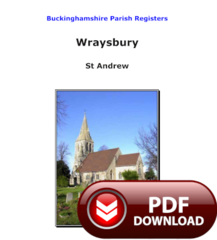 Buckinghamshire, Wraysbury Parish Registers - PDF Download