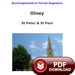 Buckinghamshire, Olney Parish Registers - PDF Download