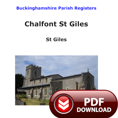 Buckinghamshire, Chalfont St Giles Parish Registers - PDF Download