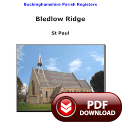 Buckinghamshire, Bledlow Ridge Parish Registers - PDF Download