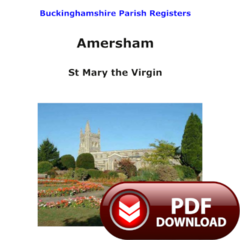 Buckinghamshire, Amersham Parish Registers