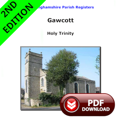 Buckinghamshire, Gawcot Parish Registers 2nd Edition