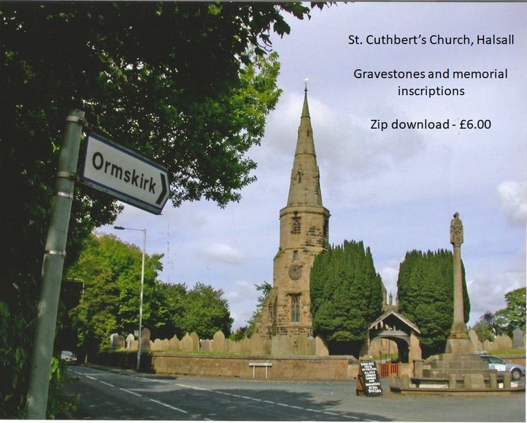 Cover image for zip 17b - Halsall graves & MIs.