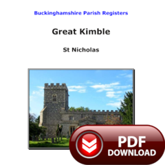 Buckinghamshire, Great Kimble Parish Registers - PDF Download