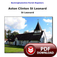 Buckinghamshire, St Leonards Parish Registers - PDF Download