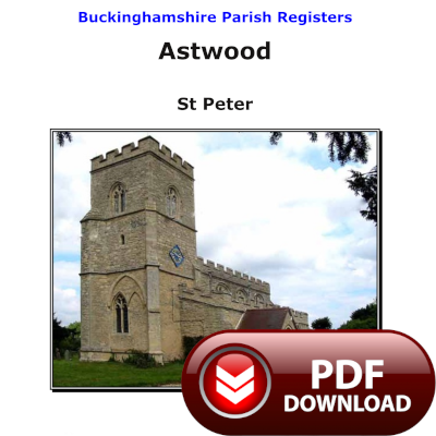 Buckinghamshire, Astwood Parish Registers Download