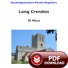 Buckinghamshire, Long Crendon Parish Registers