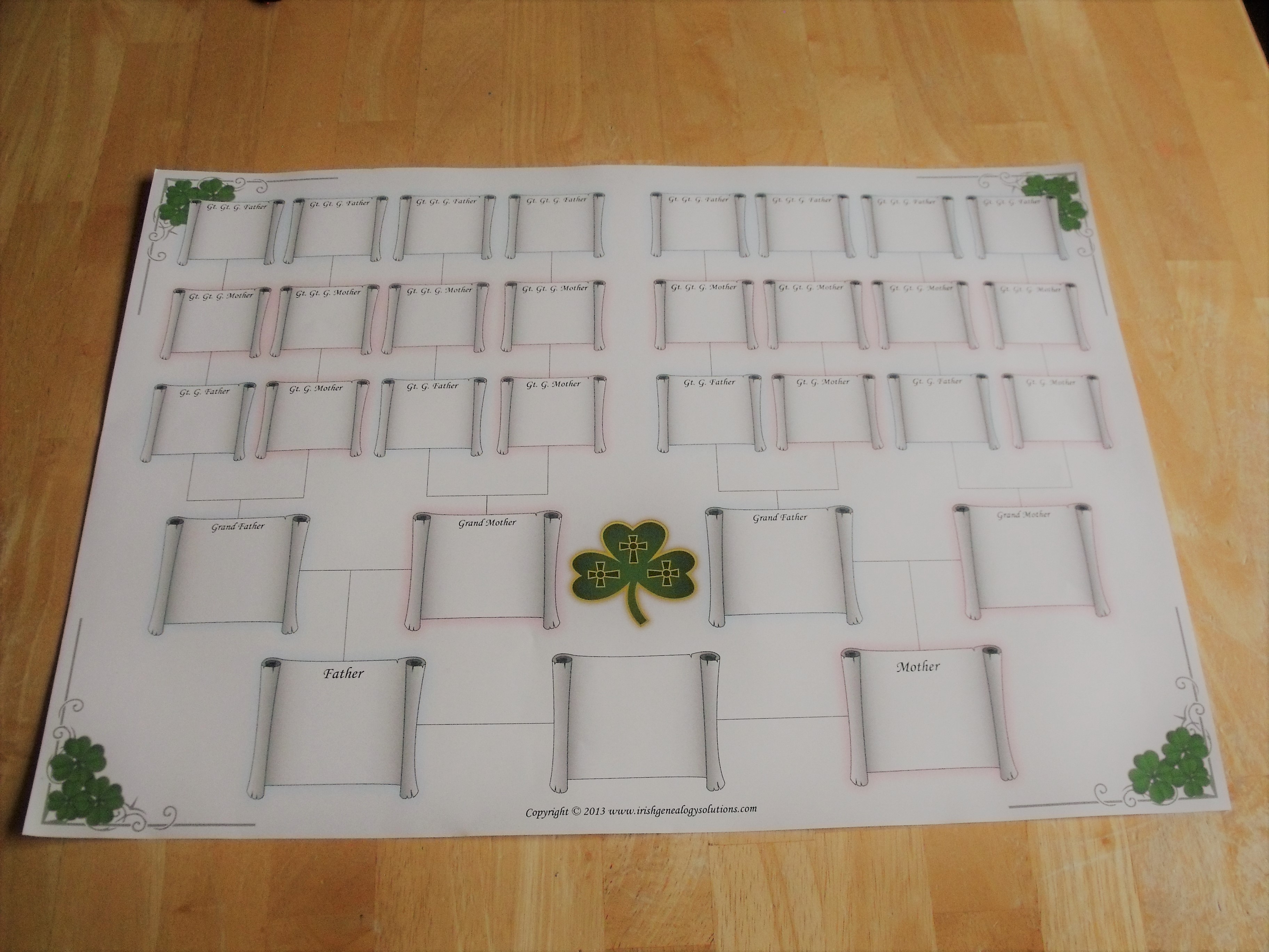 Small Celtic family tree Chart 