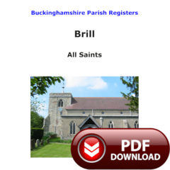 Buckinghamshire, Brill Parish Registers - PDF Download