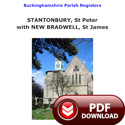 Buckinghamshire, Stantonbury with New Bradwell Parish Registers - PDF Download 