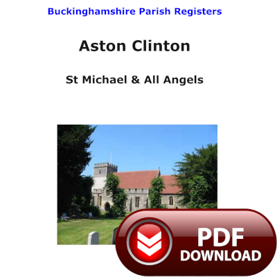 Buckinghamshire, Aston Clinton Parish Registers