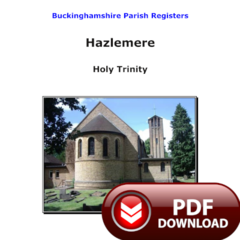Buckinghamshire, Hazlemere Parish Registers - PDF Download
