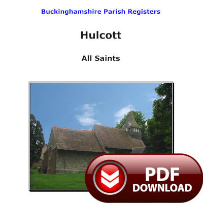 Buckinghamshire, Hulcott Parish Registers - PDF Download