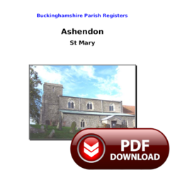 Buckinghamshire, Ashendon Parish Registers