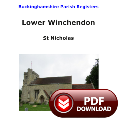 Buckinghamshire, Lower Winchendon Parish Registers