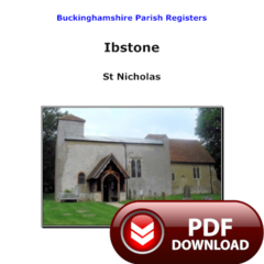 Buckinghamshire, Ibstone Parish Registers - PDF Download